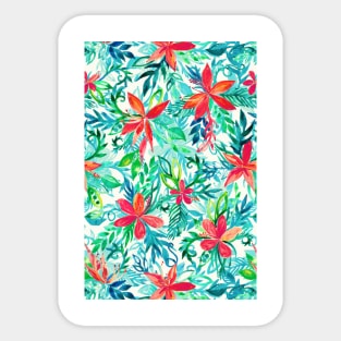 Paradise Floral - a watercolor pattern Sticker